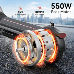Folding Electric Scooter Adults Commuter E-scooter 550W 28Miles Range Fast Speed