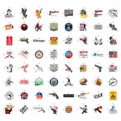 100Pcs Firearm Stickers and Decals, Gun Tactical Stickers Pack- Military Dec…