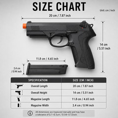 AirGrix WE-Tech P99 Semi Auto CO2 Blowback Airsoft — 320–350 FPS — 24rd Mag