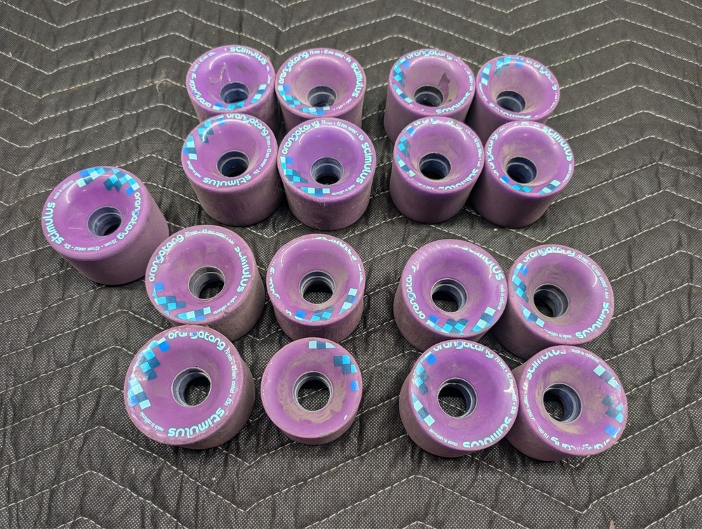 Orangatang Stimulus 70mm 83a Durometer Purple Bundle Longboard Wheel Lot