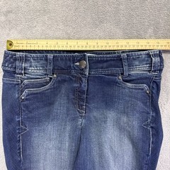 Ariat Women’s Denim Breech Size 28L Knee Patch Rider Pants Indigo Embroidered