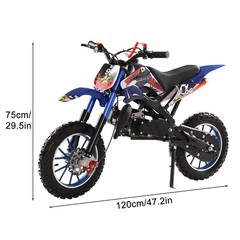 49CC Two-Stroke Kids Off-Road Motorcycle / Gas-Powered Dirt Bike Racer