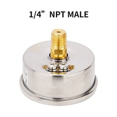2-1/2inch Dial Size, Glycerin Filled Pressure Gauge, 0 0-100 psi Back Mount