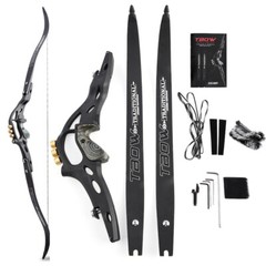 62″ ILF Archery Recurve Bow 30-60lbs Takedown 19″ Riser American Hunting Shoot