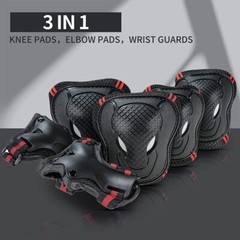 Adult Kids Wrist Elbow Knee Pads Skateboard Roller Bike Protective Gear Guard