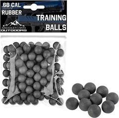 .68 Cal Rubber Training Balls for Paintball Gun, Reusable (100 Count)
