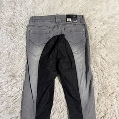 Women’s Size 24R Grey/Black Euro Star Full Seat Horseback Riding Breeches