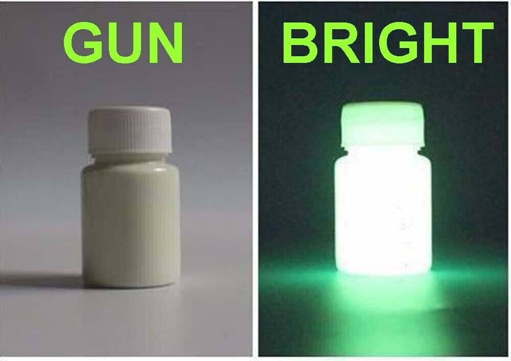 Glow On GREEN Glow Paint For Gun Sights, Fishing Lures 2.3 ml vial, Bright!