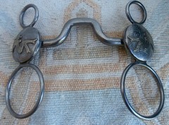 Nude Cowgirl Silver Concho Loose Jaw Short Shank Horse Bit