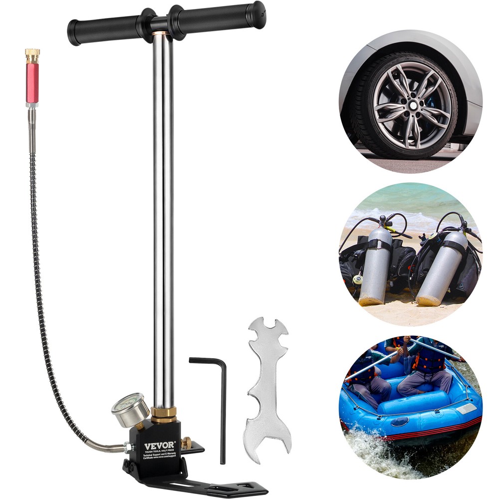 3 Stage PCP Air Gun Rifle Filling Stirrup Pump Hand Pump 4500PSI Gas Filter