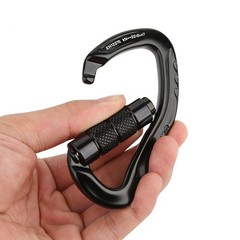 22KN Auto Locking Climbing Carabiner Clip for Rappelling Hammock Camping Outdoor