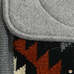 HILASON 34×32 In Western Horse Saddle Blanket Wool Pad Grey