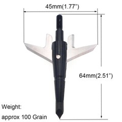 Archery Broadheads 100Gr 1.75″ Cut Arrow Tip Recurve Compound Bow Crossbow