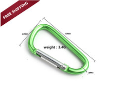 Drayas Aluminum Carabiner D Shape Buckle Pack, Small, Multicolor-20PCS