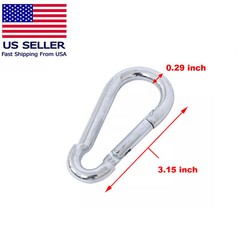 Stainless Steel Spring Snap Hook Carabiner Home Gym Body Building Weightlifting