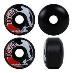 TGM Skateboard Wheels 52mm 99A Black – Super High Rebound for Street and Park