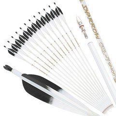 6X 32″ Pure Carbon Arrow .003″ SP500 5″ Feather Compound Recurve Bow Hunt Target