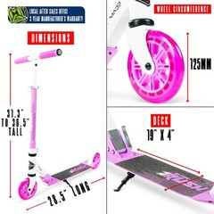 Kick Scooter for Kids, Teens & Adults – Lightweight Durable Frame, Smooth Rid…