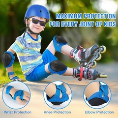 6PCS Kids Protective Gear Set, Knee Pads for Kids 3-10 Years Old, Toddler Elb…