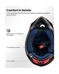 ILM Adult Dirt Bike Helmets Men Women Motocross ATV Off Road Helmet with Gogg…