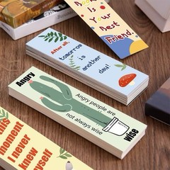 12Pcs Random Inspirational Quote Cartoon Reading Bookmarks Gift Present