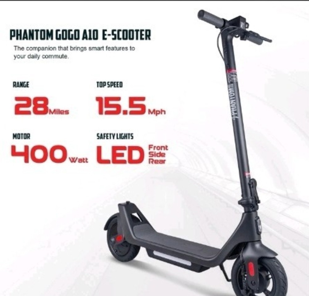 Phantom Go Go A10 Electric Scooter!! 28 phantom 400 Watt