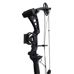 SAS Scorpii 55lbs Bow Kit w/ Arrow Rest, Sight, Release, and Arrows-Black/Camo