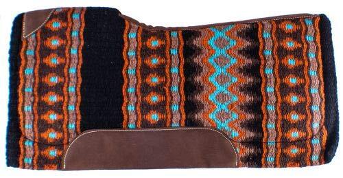 Showman 34″ x 36″ Turquoise, Orange & Black Memory Felt Bottom Saddle Pad