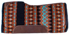 Showman 34″ x 36″ Turquoise, Orange & Black Memory Felt Bottom Saddle Pad
