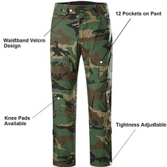 Tactical Suit,Military Pants and Shirt,Cap Gloves Balaclava Set,WL Woodland C…