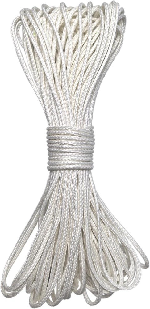 12 Strand Braided Dyneema Rope -3mm 700kg Fracture 65 feet, 3mmwhite65ft