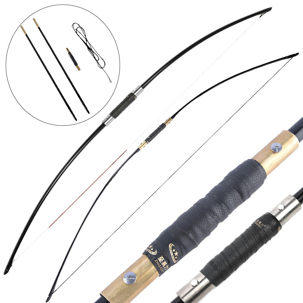 65″ English Longbow 25-120lbs Archery Traditional Takedown Bow Hunting RH LH