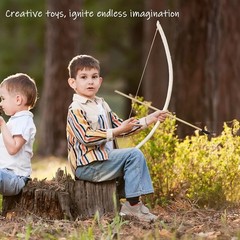 20 Pcs Wooden Arrows Soft Rubber Tips, 17 Inch Handmade Wooden Toy Arrow for