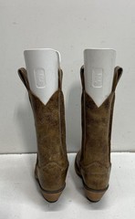 Justin Bent Rail BRL122 Distressed Brown Leather Square Toe Western Boots 9B