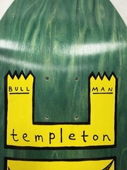 New Deal Templeton Bull Man Old School Skateboard Deck 9.35×32 Green Resin-7 A31