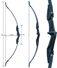 20-40lb 57″inch Archery Takedown Recurve Bow Set Right Left Hand Practice Target