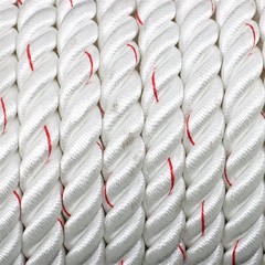 1inch × 120FT High Strength Braided Rope Breaking Strength 3400 Pounds White Red