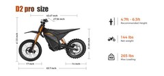 US Adult Electric Dirt Bike 6000W Peak 60V/30Ah Off-Road E Motorcycle 50mph 60mi