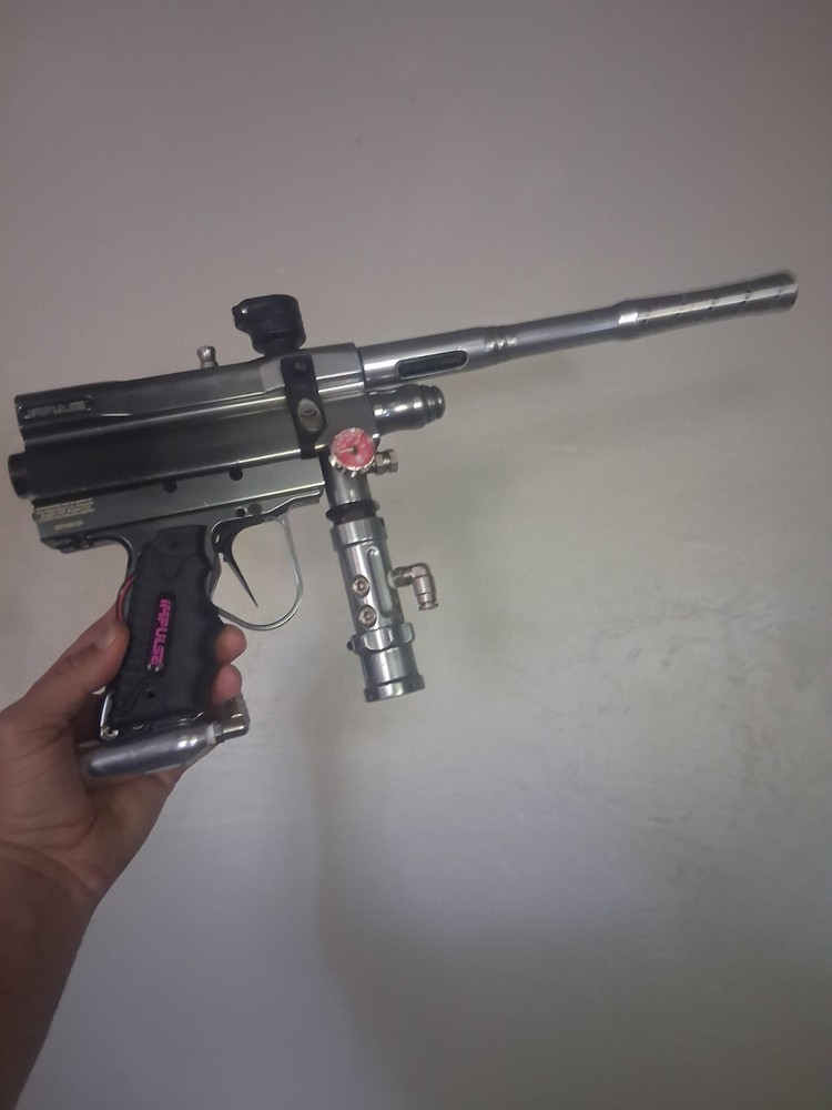 Smart Parts Vision Impulse Silver To Gray Fade Paintball Marker Gun
