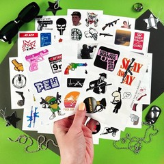 100 Pcs Tactical Firearm Stickers – Military Laptop Decals for Men & Women