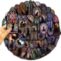 20PCS Mixed Gothic Medieval Astrology Tarot Black Cats Waterproof Vinyl Stickers