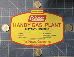 Coleman Handy Gas Plant 460G (Collectible Sticker)