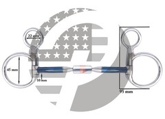 Sweet Iron Baucher Horse Bit Comfort Barrel Bits, Blue Alloy Sweet Iron Bit