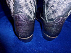 DAN POST MENS BLACK LEATHER BOOTS SIZE 12M DEEP V