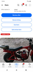 Coleman XR2750 Red/Black Mini Motorcycle 196cc 4-Stroke w/ Headlight