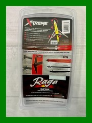 Rage Xtreme Slipcam 100 grain 3 pack Broadheads 2 Steel Blade with Shock Collars
