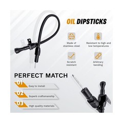 HAHAHA 700R4 4L60E 4L80E Trans Flexable Stainless Braided Hose Dipstick Compa…