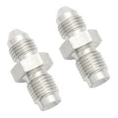 -3 AN AN3 Male Flare to 3/8-24 Male Inverted Thread Pipe 3AN to 3/8-24 (2 Pack)