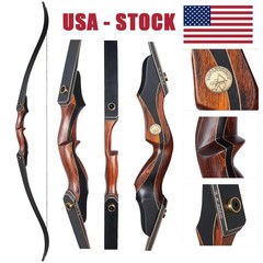 Archery 60″ Takedown Recurve Bow 30-50lb Arrows Adult RH Hunting Target Arrows