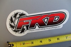 FKD Skateboard Bearings Fast Clear Black Red Z84D Vintage Skateboarding STICKER